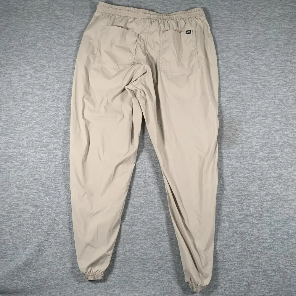 REI Co-op Pants Mens Large Beige Jogger Elastic Waist Cargo Hiking Stretch